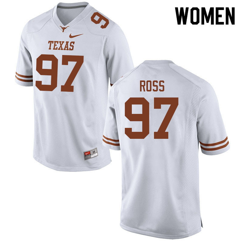 Women #97 Kristopher Ross Texas Longhorns College Football Jerseys Sale-White